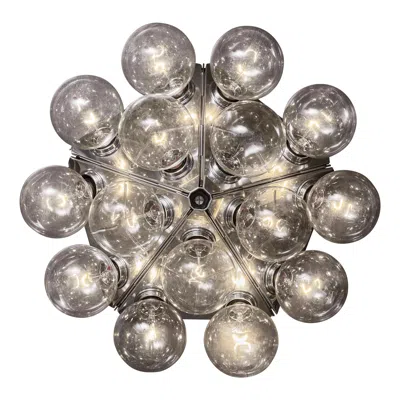 Pre-owned Flos Pair Of Taraxacum Wall Sconces By Achille Castiglioni For  In Transparent