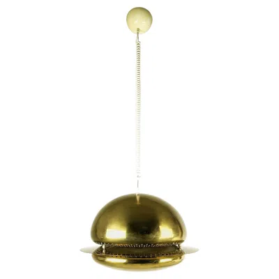 Pre-owned Flos Rare Golden Metal 1961 Nictea Pendant By Afra E Tobia Scarpa For  In Brown