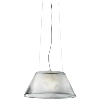 Pre-owned Flos Romeo Moon S2 Fluorescent Pendant Light By Philippe Starck In Transparent