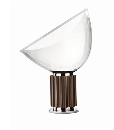 Flos Small Taccia Table Lamp In Brown