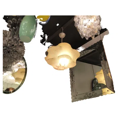 Pre-owned Flos Tobia Scarpa Chandelier Cocoon 1960 Italy In Brown