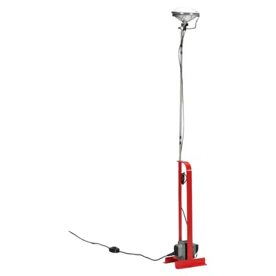Pre-owned Flos Toio Floor Lamp In Red By Achille & Pier Giacomo Castiglioni