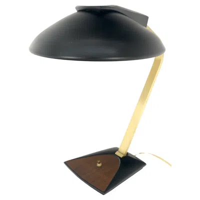 Pre-owned Flos Vintage C1970s Italian Mid Century Modern Adjustable Brass Desk Table Lamp Mint! In Black