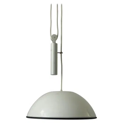 Pre-owned Flos White Metal Counterweight Pendant Lamp By , 1970s, Italy
