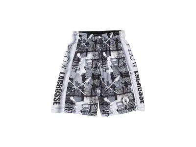 Flow Society Boys Black Silver Flow Lax Attack Shorts (little Kid/big Kid) Boy's Shorts Black/silver : Xs (little In Multi
