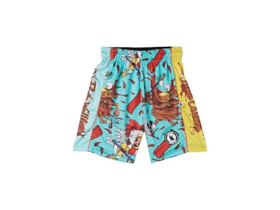Flow Society Boys Chicken Waffles Attack Shorts (little Kid/big Kid) Boy's Shorts Blue : Lg (big Kid), Polyester