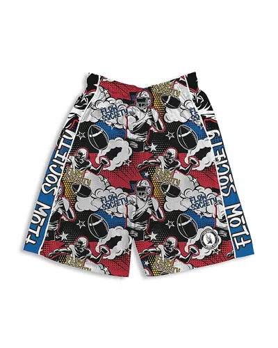 Flow Society Boys' Comic Football Shorts - Big Kid In Multi