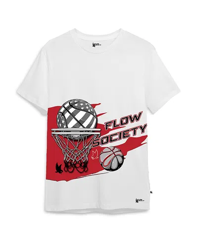 Flow Society Boys' Dunk Hoop Tee - Big Kid In White