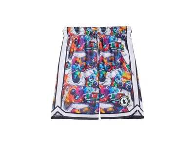 Flow Society Boys Gamer Flow Shorts (little Kid/big Kid) Boy's Shorts White : Xl (big Kid), Polyester In Multi
