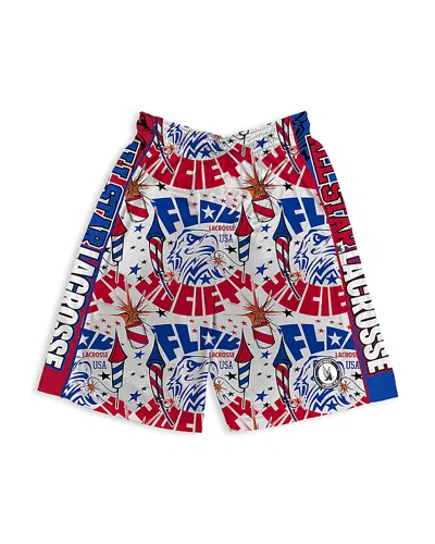 Flow Society Boys' Kaboom Shorts - Big Kid In Red/white