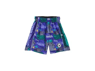 Flow Society Boys Racoon Banditos Shorts (little Kid/big Kid) Boy's Shorts Purple : Sm (big Kid), Polyester In Blue