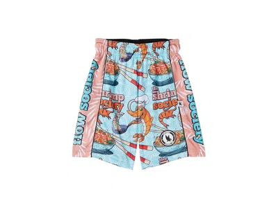 Flow Society Boys Shrimp Fried Rice Society Shorts (little Kid/big Kid) Boy's Shorts Blue : Sm (big Kid), Polyest