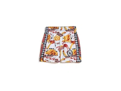 Flow Society Crinkle Cut Fries Mid-length Shorts (little Kid/big Kid) Boy's Shorts White : Sm (7-8 Big Kid) 4, Po In Multi