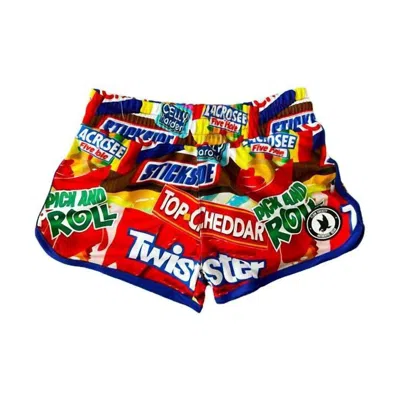 Flow Society Kids' Girls' Sweet Flow Lacrosse Shorts In Red In Multi