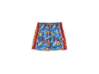 Flow Society Hot Dawg Flow Attack Mid-length Shorts (little Kid/big Kid) Boy's Shorts Blue : Xl (14-16 Big Kid) 4 In Multi