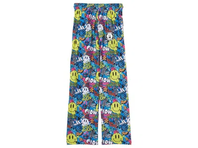 Flow Society Youth Graffiti Lacrosse Flow Lounge Pants (little Kid/big Kid) Kid's Clothing Blue : Sm (7-8 Big Kid In Multi