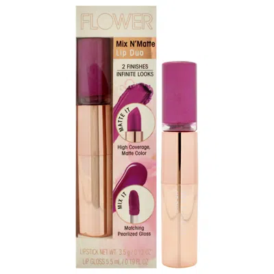 Flower Beauty Ladies Mix N Matte Lip Duo 0.19 oz Ld5 Violet Vixen Makeup 840797111813 In Purple