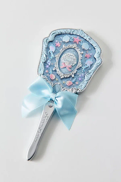 Flower Knows Shell's Jewel Handheld Mirror In Blue Seashell At Urban Outfitters
