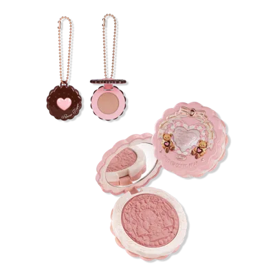 Flower Knows The Sweetie Bear Collection Satin Blush & Matte Blush Charm Duo Set - 03 Rose Chanson+mocha Bear In Pink