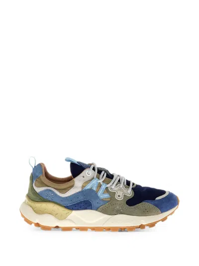 Flower Mountain Suede-panel Sneakers In Multi