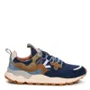 Flower Mountain Yamano 3 Blue And Navy Suede And Canvas Sneakers In Blue