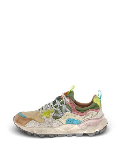 Flower Mountain Beige Sneakers In Multi