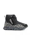 Flower Mountain Black Ankle Boots For Kids In Black