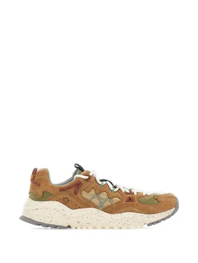 Flower Mountain Beige Yamabushi Suede Inserts Sneakers In Multi