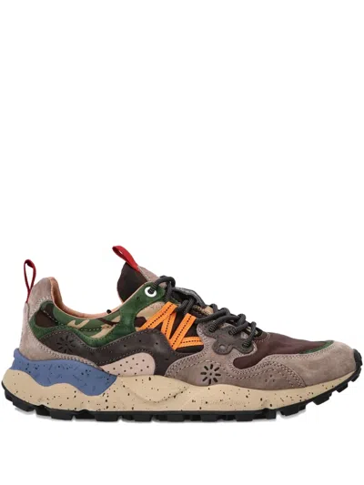 Flower Mountain Camouflage-print Panelled Sneakers In Multi