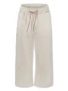 Flower Mountain Ivory Trousers For Boy In Neutrals