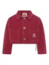 Flower Mountain Cropped Denim Jacket