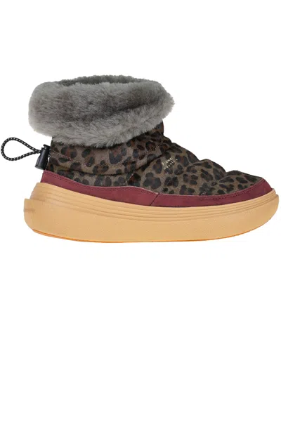 Flower Mountain Fami Mid Animal Print Ankle Boots In Multi