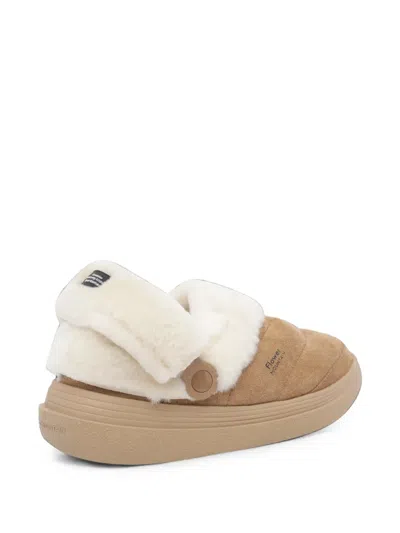 Flower Mountain Fami Suede Slippers In Neutral