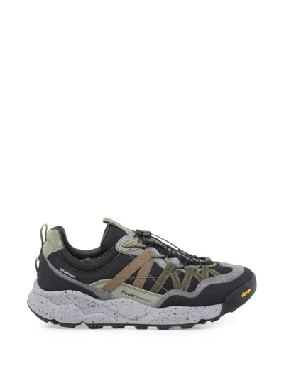 Flower Mountain Iwano 2 Calf Suede Sneakers In Gray