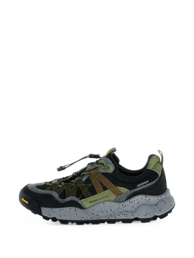 Flower Mountain Iwano 2 Waterproof Suede Nylon Sneakers In Black