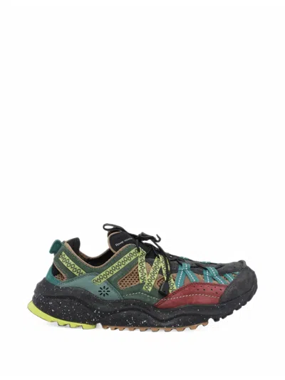 Flower Mountain Kazana Fall Panelled Toggle-fastening Sneakers In Black