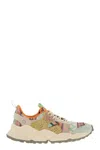Flower Mountain Kotetsu Sneakers In Suede And Technical Fabric In Multi
