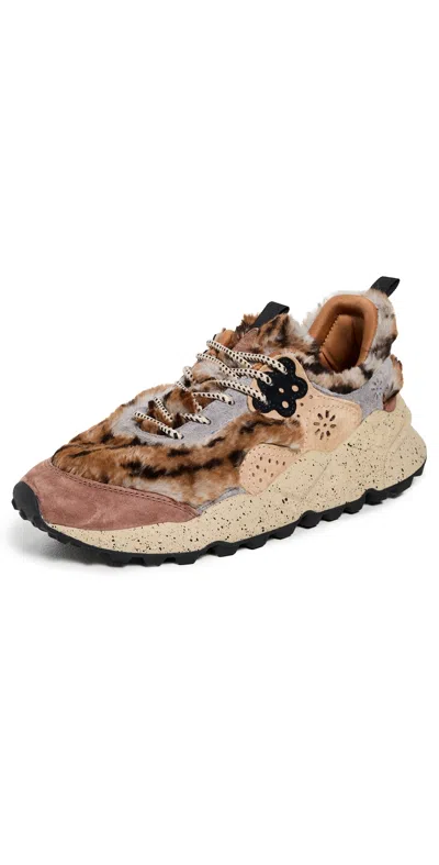 Flower Mountain Kotetsu Sneakers Anthracite Light Brown In Multi