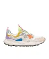 Flower Mountain Multicolored Suede And Technical Fabric Sneakers In Multi