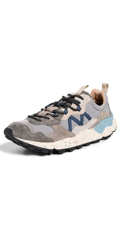 Flower Mountain Lenzan Sneakers Suede/nylon Dark Grey In Multi