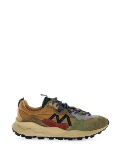Flower Mountain Lenzan Suede-panelled Sneakers In Multi