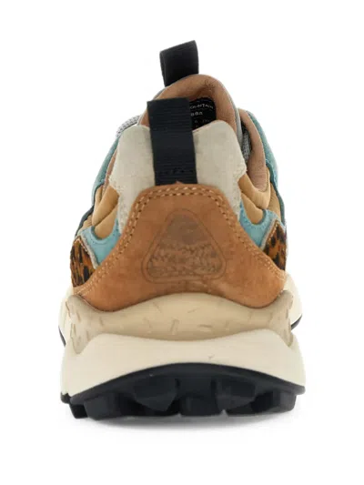 Flower Mountain Leopard-print Panelled Sneakers In Multi