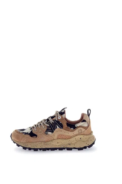 Flower Mountain Men's Sneakers  Yamano 3 - 2017817 51 4d58 Light Mustard-grey-cipline In Brown