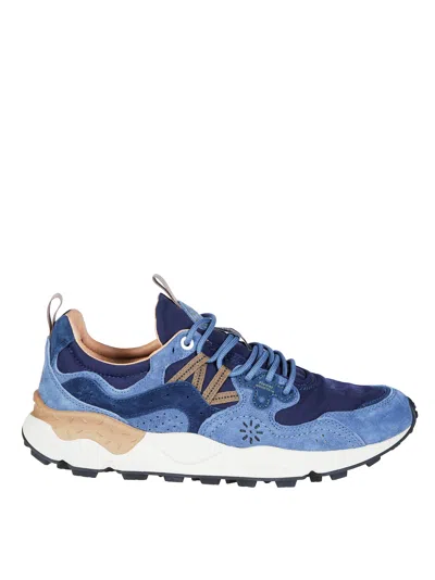 Flower Mountain Men's Yamano 3 Suede & Nylon Sneakers In Blue