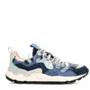 Flower Mountain Multi-textured Sneakers With Suede Overlays And Breathable Insole In Multi