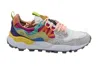 Flower Mountain Multicolor Suede Sneakers With Technical Fabric Accents In Multi