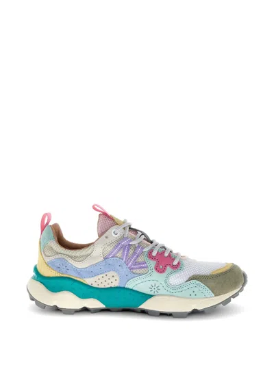Flower Mountain Nubuck Leather Sneakers In Multi