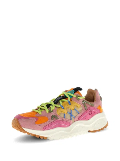 Flower Mountain Nubuck Leather Sneakers In Multi
