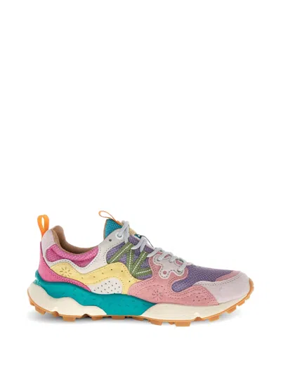 Flower Mountain Nubuck Leather Sneakers In Multi