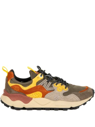 Flower Mountain Panelled Flower Sneakers In Multi